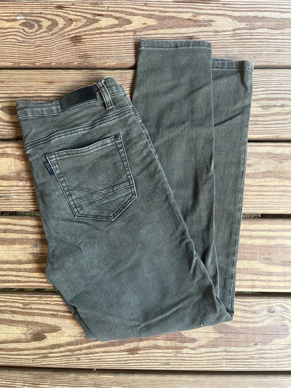 Women's Skinny Jeans in Olive Green